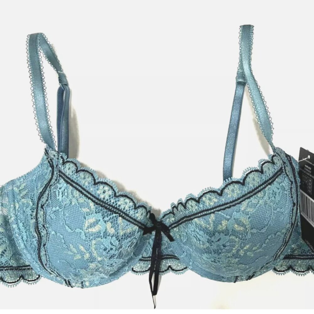 Heidi Klum Women's Contour Baiconnet Bra Storm Blue Size 36B 00006